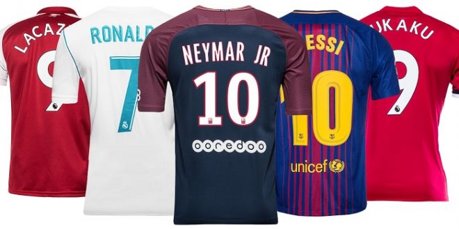 top 10 voetbalshirts met naam 2017 18 660x330