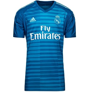 T relais Inheems Real Madrid Shirt Keeper 2018-19 kopen? | adidas Blauwe Keepersshirts