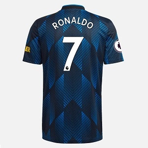 zacht Ik was mijn kleren Tranen Cristiano Ronaldo Man United Blauw 3rd Shirt 2021-22 | Voetbalshirts