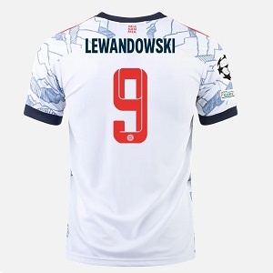 lewandowski 3de shirt bayern europees 2021-2022