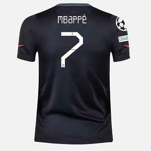 kylian mbappe 3de psg shirt zwart 2021-22