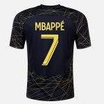 paris saint germain mbappe voetbalshirt zwart 2023-24