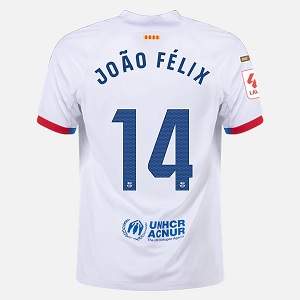 barcelona joao felix shirt uit wit 2023-2024