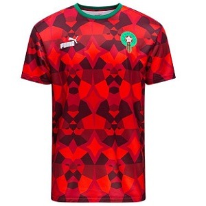 puma marokko trainingsshirt rood africa cup 2023
