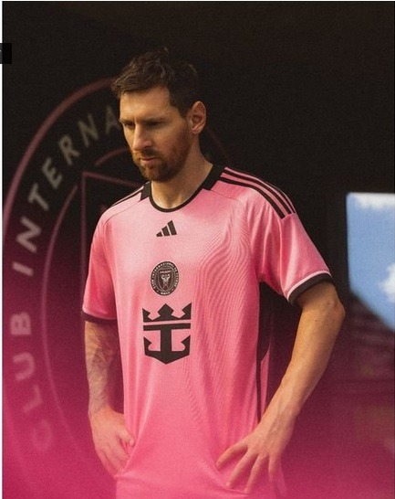 inter miami lionel messi voetbalshirt roze